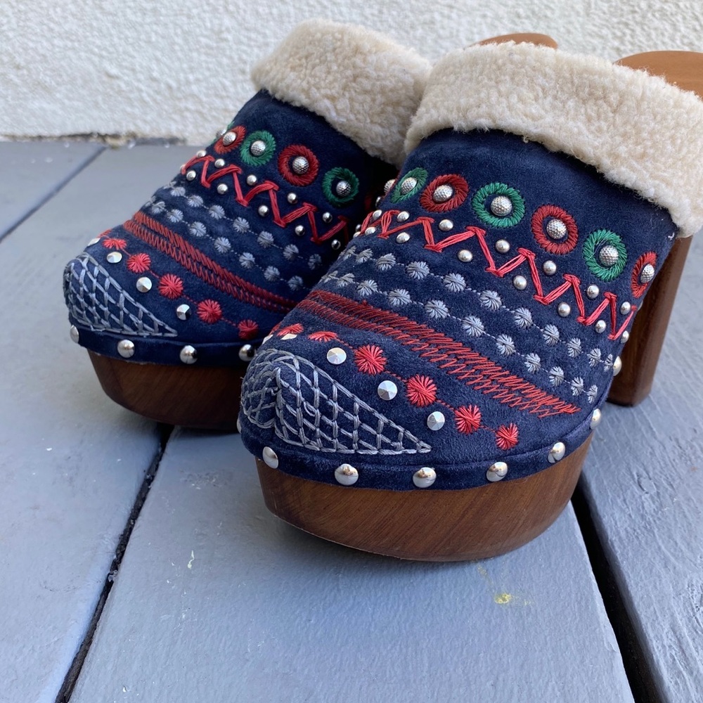 Anthropologie‎ 35 Embroidered Terrestrial Clog Mule - Picture 3 of 8